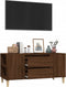 vidaXL - Tv-meubel - 102x44,5x50 - cm - bewerkt - hout - bruin - eikenkleur