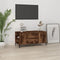 vidaXL - Tv-meubel - 102x44,5x50 - cm - bewerkt - hout - gerookt - eikenkleurig