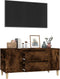 vidaXL - Tv-meubel - 102x44,5x50 - cm - bewerkt - hout - gerookt - eikenkleurig