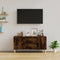 vidaXL - Tv-meubel - 102x44,5x50 - cm - bewerkt - hout - gerookt - eikenkleurig
