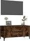 vidaXL - Tv-meubel - 102x44,5x50 - cm - bewerkt - hout - gerookt - eikenkleurig