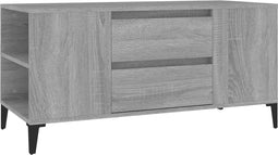 vidaXL - Tv-meubel - 102x44,5x50 - cm - bewerkt - hout - grijs - sonoma - eikenkleurig