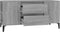 vidaXL - Tv-meubel - 102x44,5x50 - cm - bewerkt - hout - grijs - sonoma - eikenkleurig
