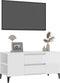 vidaXL - Tv-meubel - 102x44,5x50 - cm - bewerkt - hout - hoogglans - wit