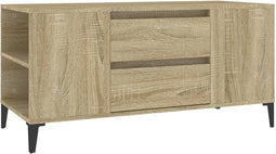 vidaXL - Tv-meubel - 102x44,5x50 - cm - bewerkt - hout - sonoma - eikenkleurig