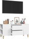 vidaXL - Tv-meubel - 102x44,5x50 - cm - bewerkt - hout - wit
