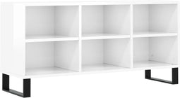 vidaXL - Tv-meubel - 103,5x30x50 - cm - bewerkt - hout - hoogglans - wit