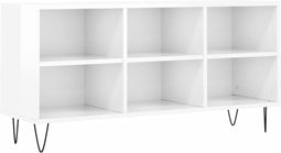 vidaXL - Tv-meubel - 103,5x30x50 - cm - bewerkt - hout - hoogglans - wit