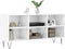 vidaXL - Tv-meubel - 103,5x30x50 - cm - bewerkt - hout - hoogglans - wit