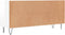 vidaXL - Tv-meubel - 103,5x30x50 - cm - bewerkt - hout - hoogglans - wit