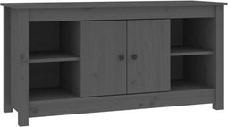 vidaXL - Tv-meubel - 103x36,5x52 - cm - massief - grenenhout - grijs