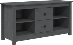 vidaXL - Tv-meubel - 103x36,5x52 - cm - massief - grenenhout - grijs
