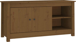 vidaXL - Tv-meubel - 103x36,5x52 - cm - massief - grenenhout - honingbruin