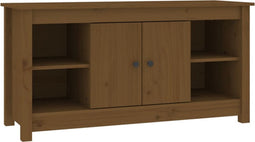 vidaXL - Tv-meubel - 103x36,5x52 - cm - massief - grenenhout - honingbruin