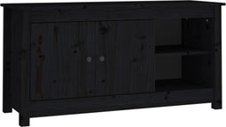 vidaXL - Tv-meubel - 103x36,5x52 - cm - massief - grenenhout - zwart