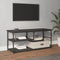 vidaXL - Tv-meubel - 103x38x46,5 - cm - bewerkt - hout - en - staal - zwart