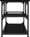 vidaXL - Tv-meubel - 103x38x46,5 - cm - bewerkt - hout - en - staal - zwart