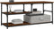 vidaXL - Tv-meubel - 103x38x46,5 - cm - bewerkt - hout - staal - bruin - eikenkleur