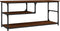 vidaXL - Tv-meubel - 103x38x46,5 - cm - bewerkt - hout - staal - bruin - eikenkleur