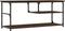 vidaXL - Tv-meubel - 103x38x46,5 - cm - bewerkt - hout - staal - bruin - eikenkleur