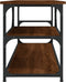 vidaXL - Tv-meubel - 103x38x46,5 - cm - bewerkt - hout - staal - bruin - eikenkleur
