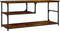 vidaXL - Tv-meubel - 103x38x46,5 - cm - bewerkt - hout - staal - gerookt - eikenkleur