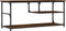 vidaXL - Tv-meubel - 103x38x46,5 - cm - bewerkt - hout - staal - gerookt - eikenkleur