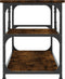 vidaXL - Tv-meubel - 103x38x46,5 - cm - bewerkt - hout - staal - gerookt - eikenkleur