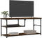 vidaXL - Tv-meubel - 103x38x46,5 - cm - bewerkt - hout - staal - gerookt - eikenkleur