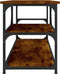 vidaXL - Tv-meubel - 103x38x46,5 - cm - bewerkt - hout - staal - gerookt - eikenkleur