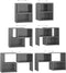 vidaXL - Tv-meubel - 104x30x52 - cm - bewerkt - hout - hoogglans - grijs