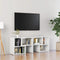 vidaXL - Tv-meubel - 104x30x52 - cm - bewerkt - hout - hoogglans - wit