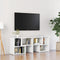 vidaXL - Tv-meubel - 104x30x52 - cm - bewerkt - hout - wit