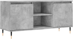 vidaXL - Tv-meubel - 104x35x50 - cm - bewerkt - hout - betongrijs