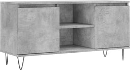 vidaXL - Tv-meubel - 104x35x50 - cm - bewerkt - hout - betongrijs