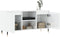 vidaXL - Tv-meubel - 104x35x50 - cm - bewerkt - hout - hoogglans - wit