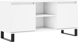 vidaXL - Tv-meubel - 104x35x50 - cm - bewerkt - hout - wit
