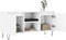 vidaXL - Tv-meubel - 104x35x50 - cm - bewerkt - hout - wit