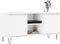 vidaXL - Tv-meubel - 104x35x50 - cm - bewerkt - hout - wit