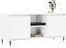 vidaXL - Tv-meubel - 104x35x50 - cm - bewerkt - hout - wit