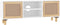 vidaXL - Tv-meubel - 105x30x40 - cm - massief - grenenhout - en - rattan - wit