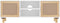 vidaXL - Tv-meubel - 105x30x40 - cm - massief - grenenhout - en - rattan - wit