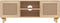 vidaXL - Tv-meubel - 105x30x40 - cm - massief - grenenhout - en - rattan - bruin