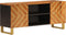 vidaXL - Tv-meubel - 105x33,5x46 - cm - massief - mangohout - bruin - en - zwart