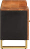 vidaXL - Tv-meubel - 105x33,5x46 - cm - massief - mangohout - bruin - en - zwart