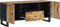 vidaXL - Tv-meubel - 105x33,5x46 - cm - massief - mangohout - en - bewerkt - hout