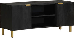 vidaXL - tv-meubel - 105x33x46 - cm - bewerkt - hout - zwart