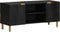 vidaXL - tv-meubel - 105x33x46 - cm - bewerkt - hout - zwart