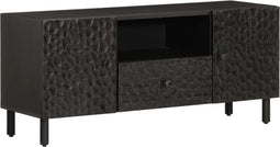 vidaXL - Tv-meubel - 105x33x46 - cm - massief - mangohout - zwart