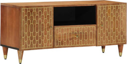vidaXL - Tv-meubel - 105x33x46cm - massief - mangohout